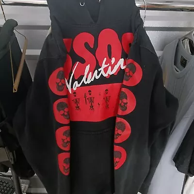 SUPER RARE - 5 Seconds Of Summer  Valentine  Small BLACK/RED Hoodie Skeletons • $150