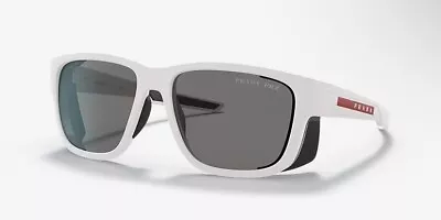 PRADA LINEA ROSSA PS 07WS | White Rubber Polarized Men's Sunglasses | Authentic • $159