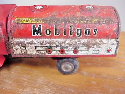 Vtg Mobilgas Mobil Oil Made In Japan Friction Toy Tanker Truck • $4.99