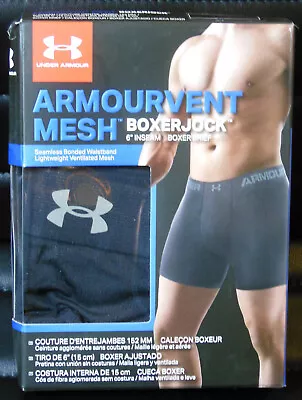 UNDER ARMOUR 1309467 SMALL MENS Armourvent Mesh 6  BLACK BOXERJOCK Boxer $40 • $7.99