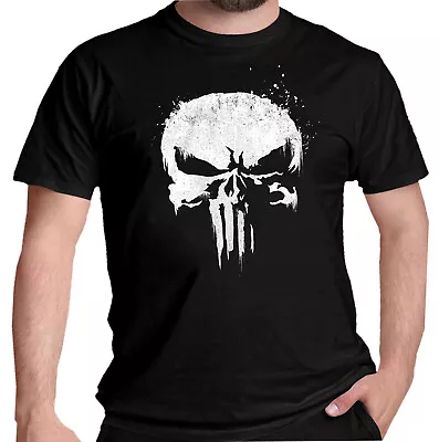 £12.95 • Buy Official Punisher  Skull T Shirt Marvel Comics Black S M L XL XXL