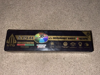 $139.99 • Buy UTG ACCUSHOT 3-12X44 Swat IE Rifle Scope 36 Color Reticle - BRAND NEW