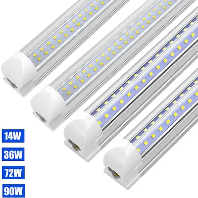 T8 2FT 4FT 8FT LED Tube Lights 14W~90W Shop Light Fixtures 5000K~6500K LED Bulbs • $144.71