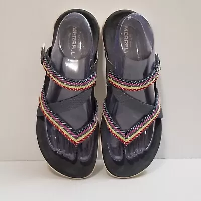 Merrell District Mendi Turbulence Gray Slip On Thong Sandals Women's 9 J97292 • $29.99