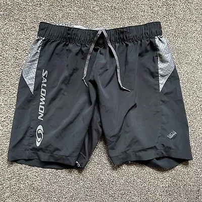 Salomon Vintage 2-in-1 Shorts Tights Size Small Mens Black Grey • £20