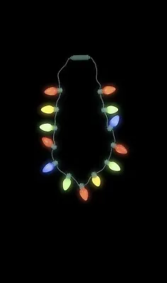 Christmas Flashing Lights Light Up Led Necklace Christmas House BRAND NEW • $5.99