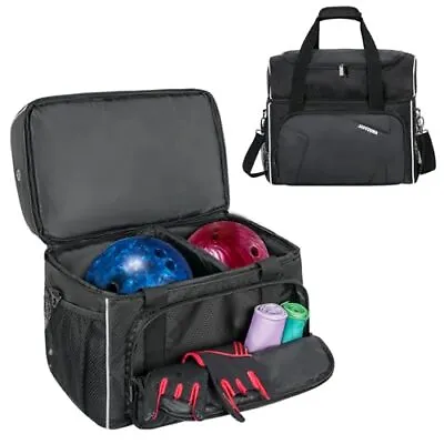 Jaffzora Bowling Ball Bag 2 Balls Bowling Bag With Ball Holder Fits A Singl... • $43.28