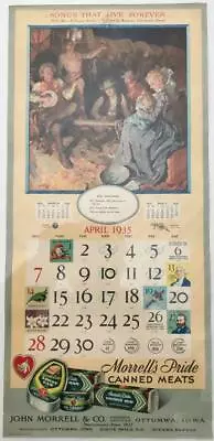 1935 Calendar Page  Oh Susanna  For Morrell's Pride Canned Meats Illustrated • $3.29