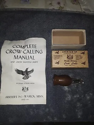 $24.99 • Buy Herter's Crown Calling Manual/Hunting Guide & Crown Call #C204 Box Vintage