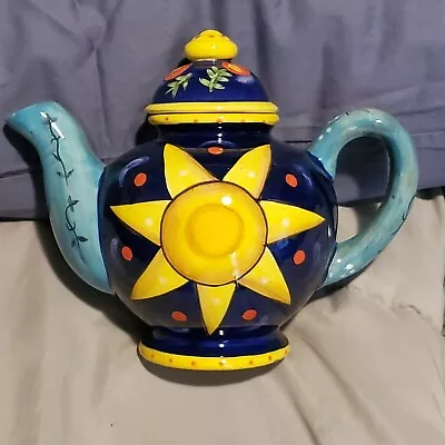 Milson & Loius Handpainted Sunshine Teapot Colorful & Whimsical  • $18