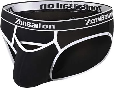 Mens Front Open Fly Briefs Underwear Bamboo Comfort Pouch Bikini Panties • $11.13