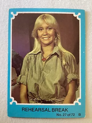 1976 SCANLENS ABBA TRADING CARD No.27 COLOUR BACK NEAR MINT • $7