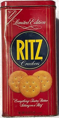 Vintage 1986 Ritz Crackers Limited Edition 16 Oz Metal Tin Can • $15