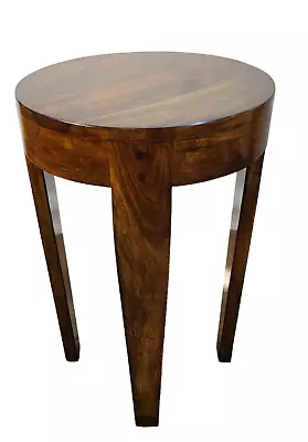 Vintage Mid-Century Modern Teak Round Accent Table Plant Fern Stand • $280