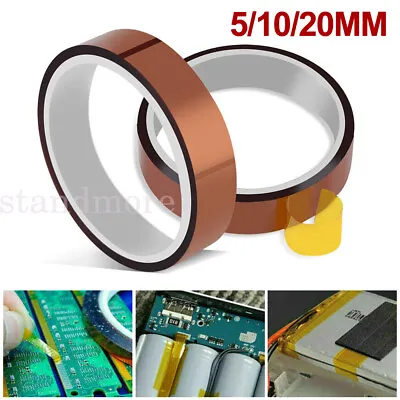 33M 10-20mm Kapton Tape High Temperature Heat Resistant Polyimide 3D Printer • £2.31