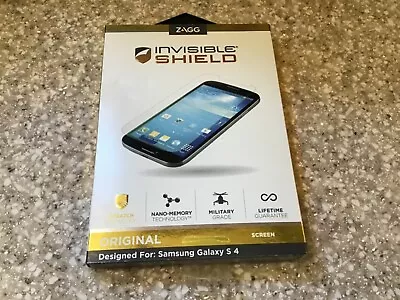 New ZAGG Samsung Galaxy S 4 InvisibleShield- Original - Brand New Not Opened. • $5.99