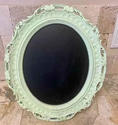 Vintage Frame With Chalkboard Mirror ~~ Sea Foam Green With Distressed Frame • $15