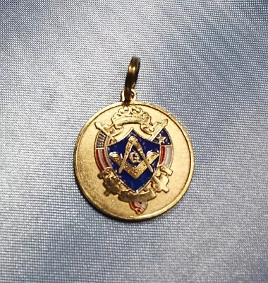 Vintage Masonic Key Chain Watch Fob Medal W/ Return Instructions On Back. 1.13  • $14.99