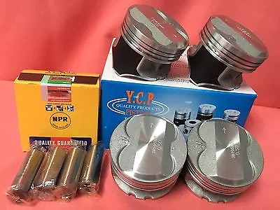 YCP P29 75.5mm 050 Teflon Coated Pistons High Comp + NPR Rings For Honda D16  • $169.95