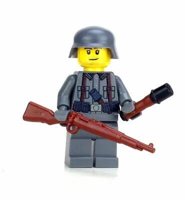 Axis Enemy WW2 Rifleman Soldier WW2 Minifigure Made W/ Real LEGO® Minifig  • $20.50