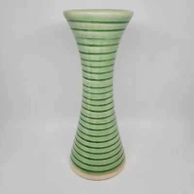 Ikea Crackle Glaze Green Ribbed Taper Candleholder Thailand 16820 • $12