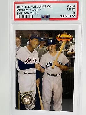 1994 Ted Williams Co. Micky Mantle The 500 Club #5C4 PSA Mint 9 Pop 36 • $69