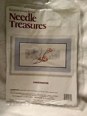 JCA Needle Treasures Underwater By D. Morgan Fish Ocean Counted Cross Stitch Kit • $20