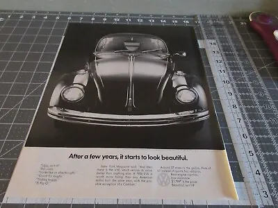 $11.99 • Buy 1969 VW VOLKSWAGEN Beetle Bug Big Front View Vintage Print Ad