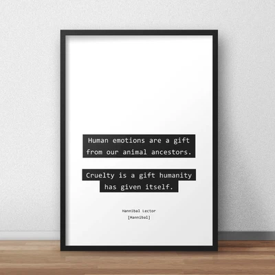 $48.32 • Buy Hannibal Cruelty Is A Gift Quote Poster