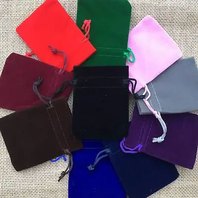 Multi-Color Velvet Bags Jewelry Wedding Party Favors Gifts Drawstring Pouches  • $2.51