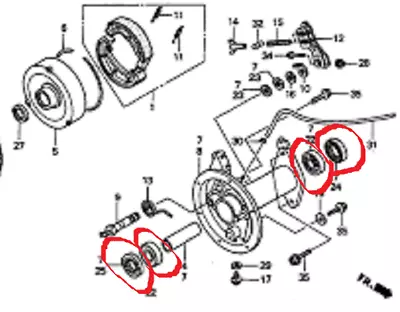 Rear Axle Wheel Hub Bearing Seal Kit Honda Trx90 Sportrax Trx 90 X Ex 2003-2022 • $29.88