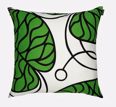Marimekko Bottna Pillow Case Cushion Cover Green White Finland • $55