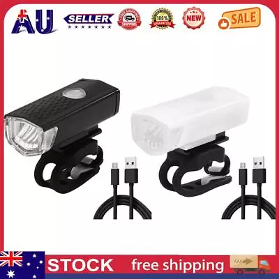 300LM LED Portable Bike Headlight USB Rechargeable Bicycle Front Lights Lamps AU • $8.23