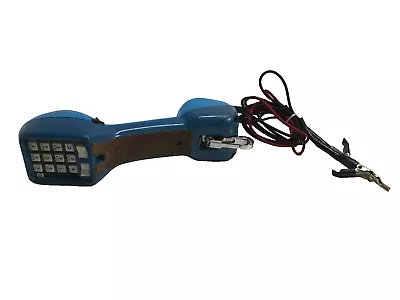 Harris Dracon TS21 Blue Test Set Lineman Handset Phone Alligator Clips   BB • $17.99