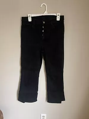 J BRAND Gigi Cropped Crop Flare Stretch Mid Rise Jeans Ankle Dark Wash 27 • $10