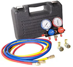 FJC Inc. 6760SPC60 R-134A Aluminum Manifold Gauge  Set With 60  Hoses In Case • $79.99