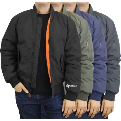 Men's Heavy Weight MA-1 Flight Jacket Full Zip Outerwear Coat Colors NWT Outwear • $31.58