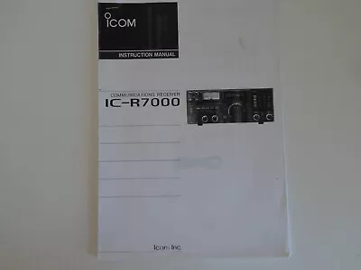 Icom R7000 Receiver (instruction Manual Only)...........radio-spares-ireland • £19.99