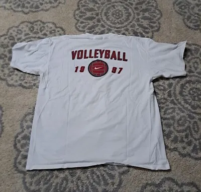 Vintage 1997 Louisville Volleyball Shirt Cardinals Nike White XL NCAA Sports • $39.99