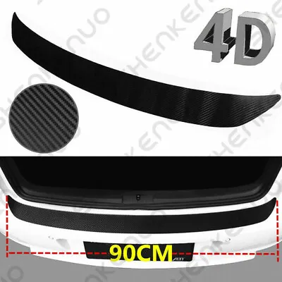 US Carbon Fiber Car Rear Guard Bumper 4D Sticker Panel Protector Accessories 1PC • $7.01