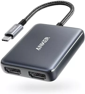 Anker USB C To Dual HDMI Adapter Supports 4K@60Hz / Dual 4K@30Hz For MacBook Pro • £25.49