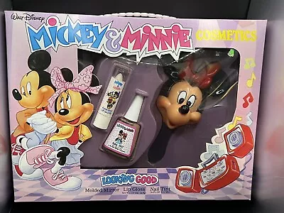 Walt Disney Mickey & Minnie Cosmetics 1987 Vintage Lip Gloss Nail Tint Mirror • $20