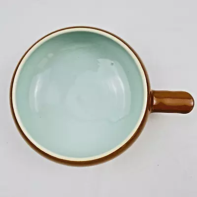 Vintage Large Martin Boyd Ramekin Bowl Australian Pottery Tan Brown & Mint Green • $40