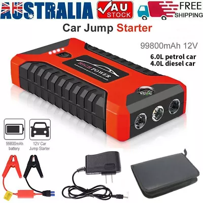 99800mAh 12V Car Jump Starter Pack Booster Charger Battery Power Bank Portable • $50