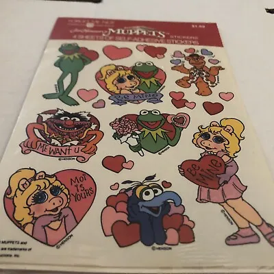 Vintage American Greetings Muppets Valentines Sticker Sheets NIP • $8.25