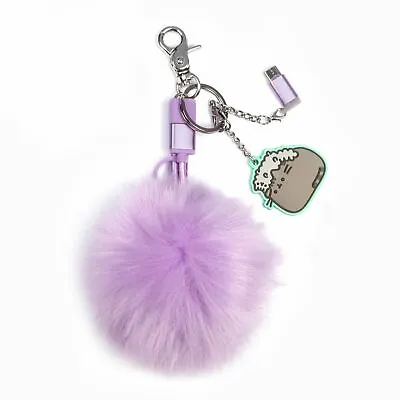 Pusheen Cat Pom Pom Phone Charger Keyring Keychain Bag Clip Andriod IPhone • £9.99