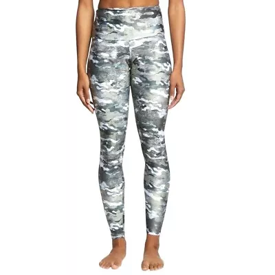 Onzie Women's Marble Camo High Rise Leggings Size M/L Green Gray Stretch Ankle • $18.80