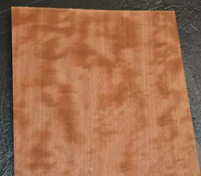 Block Mottled Makore Raw Wood Veneer Sheet  6 X 25 Inches 1/42nd Thick  L2308-51 • $5.99