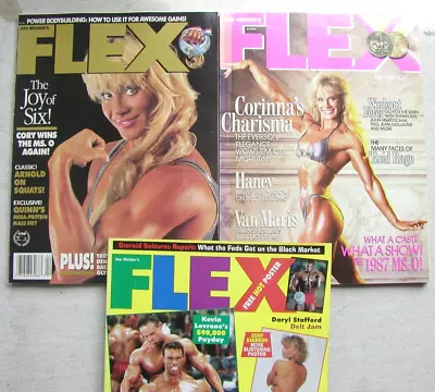 Cory Everson Flex Magazine Lot Of 3    1988 - 1994  Ms Olympia Fold-out • $12.50