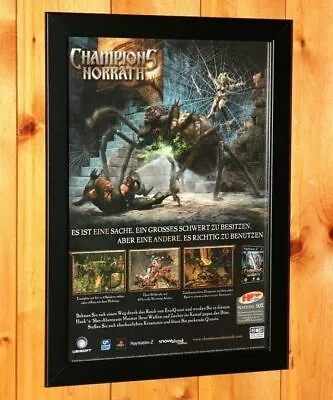 Champions Of Norrath Playstation 2 PS2 Vintage Promo Poster Ad Art Print Framed • £38.30